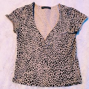 brandy melville cheeta top small